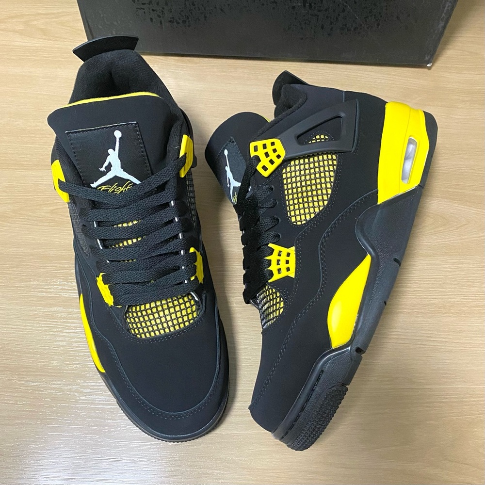 Air Jordan 4 "Yellow Thunder” -Men's Sneakers Shoes